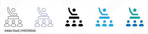 online education school student learning icon set workshop seminar conference study lecture course signs vector illustration