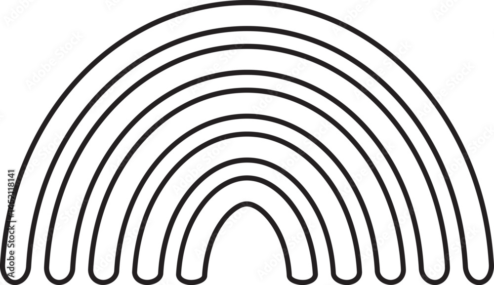 Obraz premium Rainbow Outline