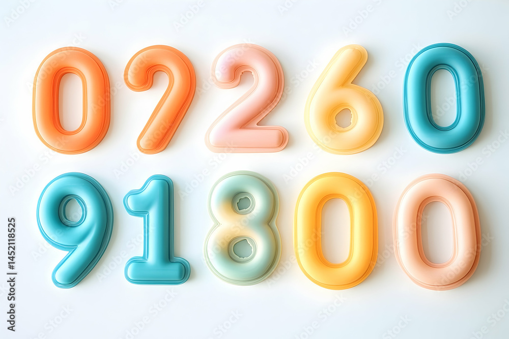 Colorful number design illustration Colorful number design illustration