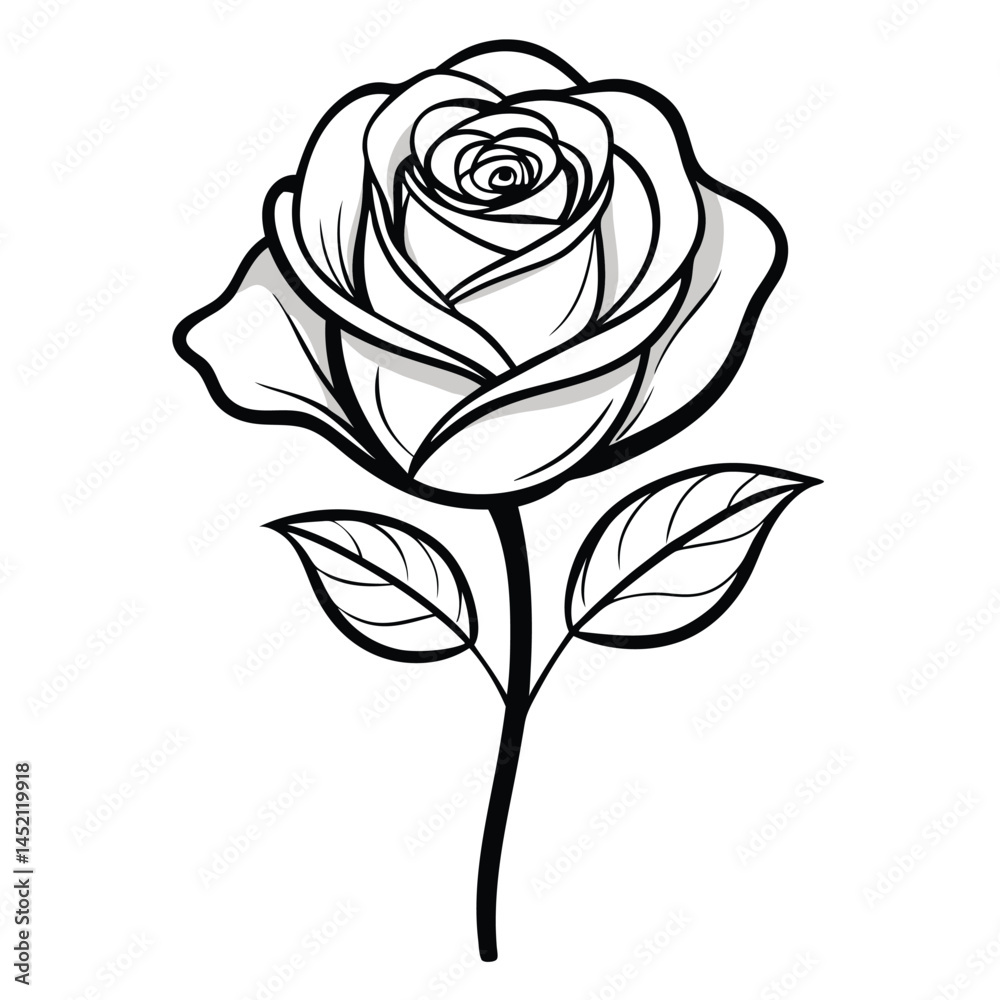 Rose flower vector art Rose flower vector art