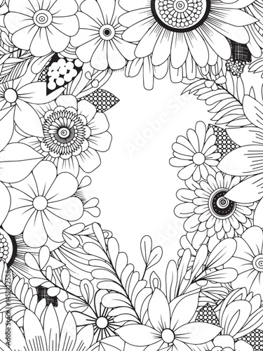 Zentangle Inspired Floral Artwork