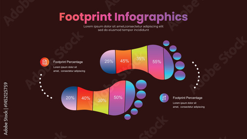 Footprint infographic design