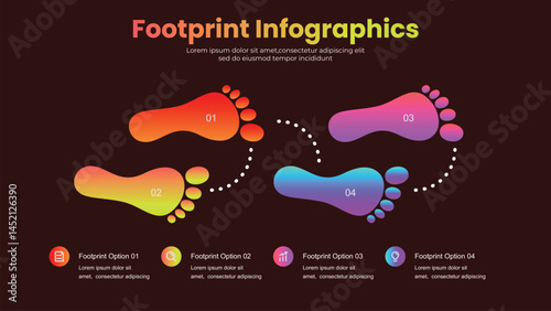 Footprint infographic design