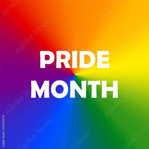 Colorful LGBT banner. Rainbow gradient. Pride month. Vector illustration