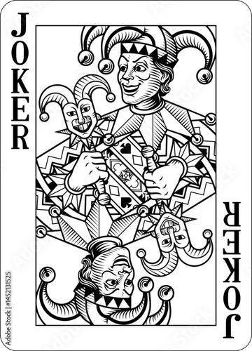 A Joker jester design from a new original deck of playing cards.