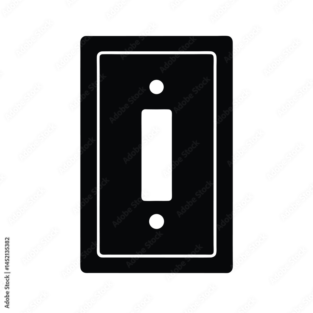 Light Switch Stencil Icon Silhouette Vector Illustration Light Switch Stencil Icon Silhouette Vector Illustration