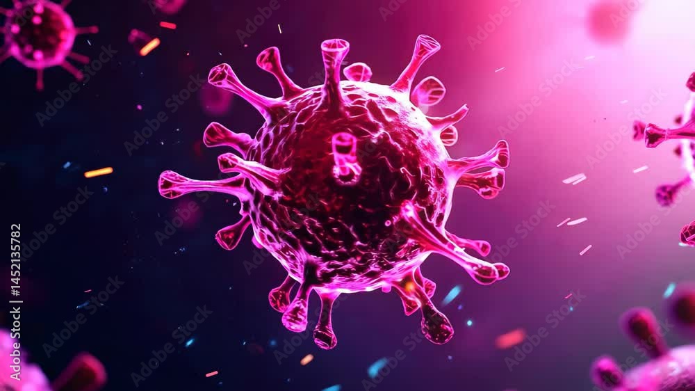 This vibrant and detailed image showcases a virus, emphasizing its intricate structure and colors, perfect for educational and scientific purposes. This vibrant and detailed image showcases a virus, emphasizing its intricate structure and colors, perfect for educational and scientific purposes.