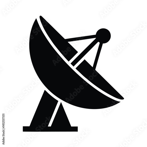 satellite dish stencil icon silhouette vector illustration