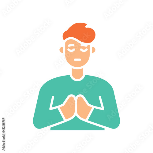 Hope emotion color flat icon for digital and print projects.
