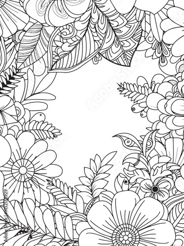 Intricate Flower Mandala Sketch