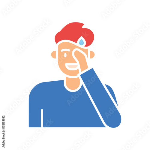 Shame emotion color flat icon for digital and print projects.