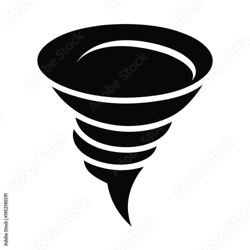 tornado wind stencil icon silhouette vector illustration 