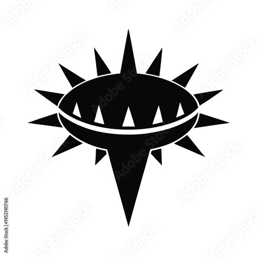 trap spike stencil icon silhouette vector illustration