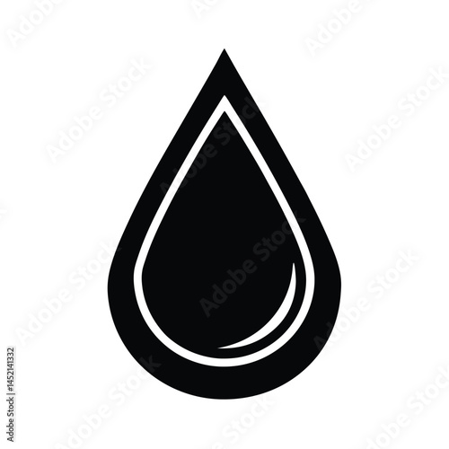 water droplet stencil icon silhouette vector illustration