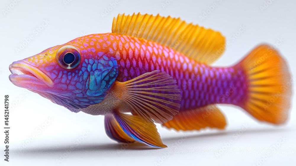 Fototapeta premium Vibrant Rainbowfish: A Jewel of the Aquatic World