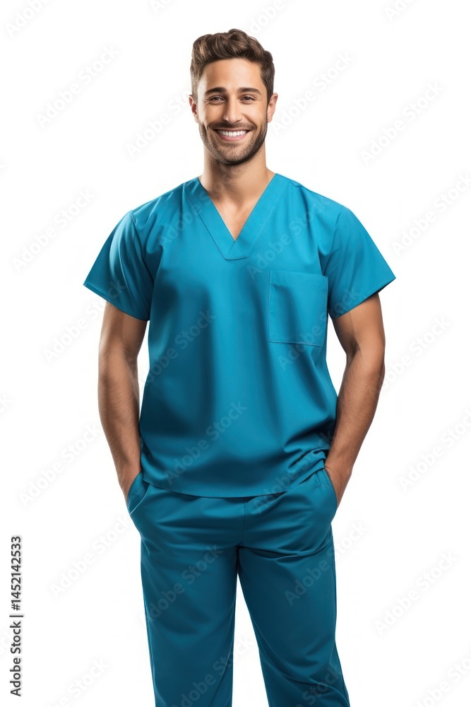 Smiling healthcare professional in scrubs Smiling healthcare professional in scrubs