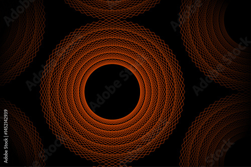 Futuristic Concentric Rings Geometric Vector Background