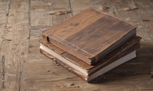 Three book cover mockups on rustic wood; varying sizes , marketing, design, non-fiction