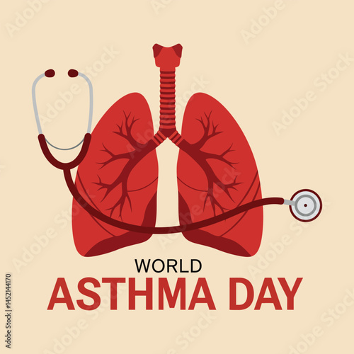World Asthma Day Illustration with Doctor and Patient Concept