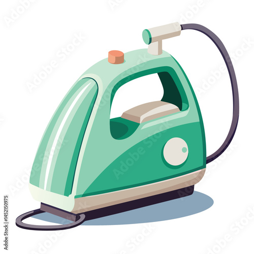 electric iron color vector illustration