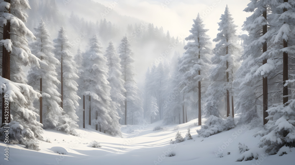 snow covered trees snow covered trees
