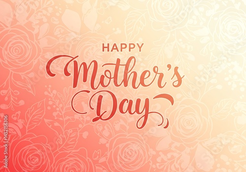 Obraz na płótnie Elegant Wishes: Calligraphy Design for Mother’s Day