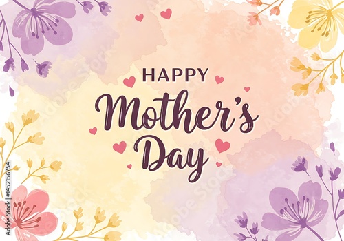 Obraz na płótnie Elegant Wishes: Calligraphy Design for Mother’s Day
