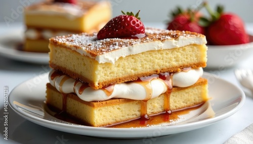 Classic Italian dessert, layers of coffee-soaked ladyfingers and creamy mascarpone , yummy, studio shot, cuisine