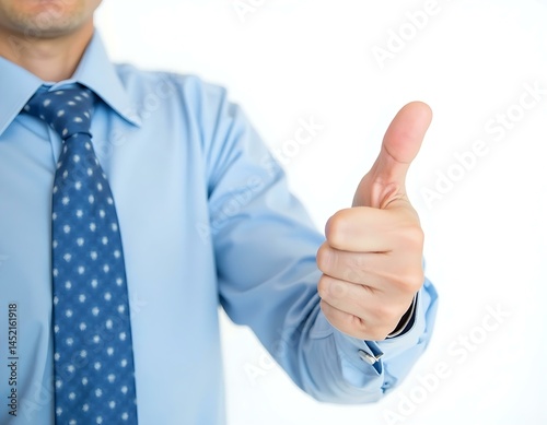 Businessman Giving Thumbs Up, Success Gesture