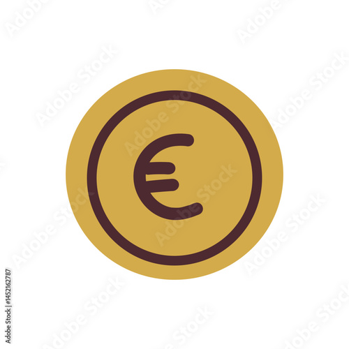 Vector money Icon. Payment system. Coins and Dollar cent Sign isolated on white background. Flat design style. Business concept