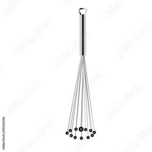 Illustration of a black whisk icon isolated on a white background