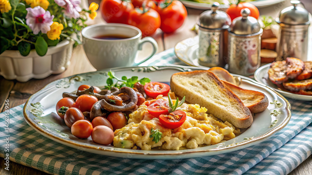 Traditional Turkish Breakfast – Authentic Kahvaltı Spread with Cheese, Olives, Simit, Menemen, and Tea on White Background Traditional Turkish Breakfast – Authentic Kahvaltı Spread with Cheese, Olives, Simit, Menemen, and Tea on White Background