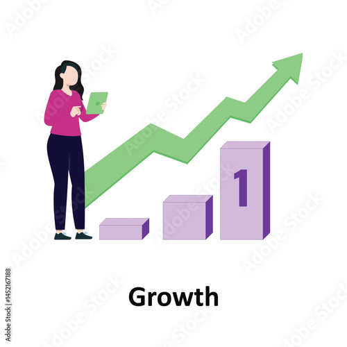 Growth Vector illustration which can easily modify or edit