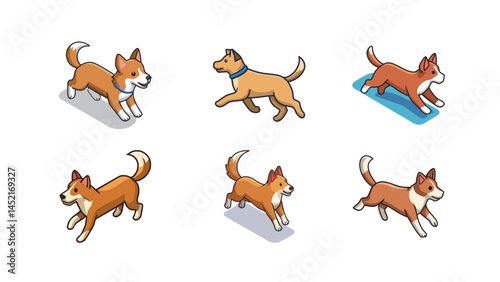 animal icon dog running