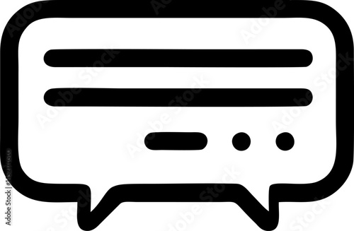 Concise message icon awaiting input