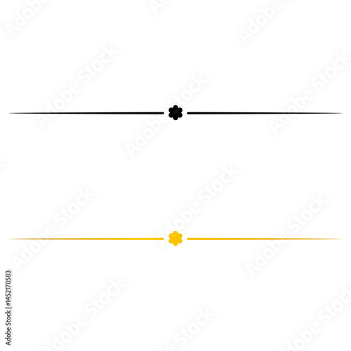 Black and gold floral ornament lines