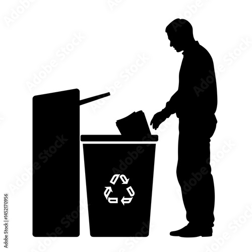 Smart bin rejecting waste, eco-friendly waste management