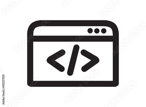 set of an Website Coding Line Icon