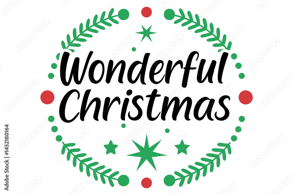 Obraz premium Merry Christmas typography vector illustration.