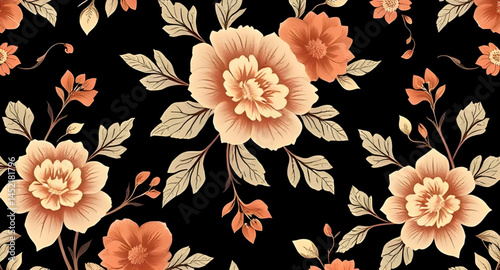seamless pattern with embroidery pattern