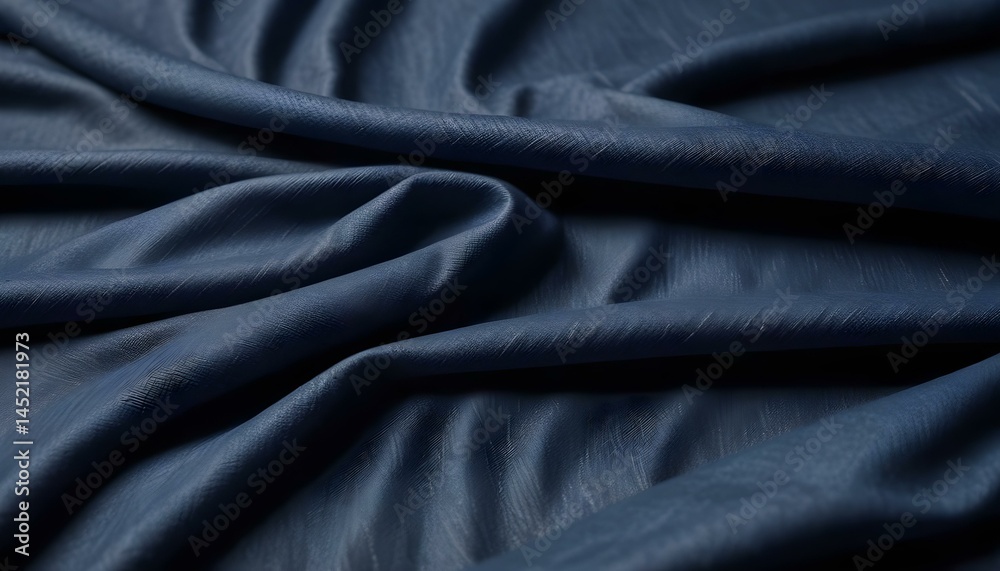 A close-up shot of luxurious blue fabric with soft folds, showcasing its elegant texture. A close-up shot of luxurious blue fabric with soft folds, showcasing its elegant texture.