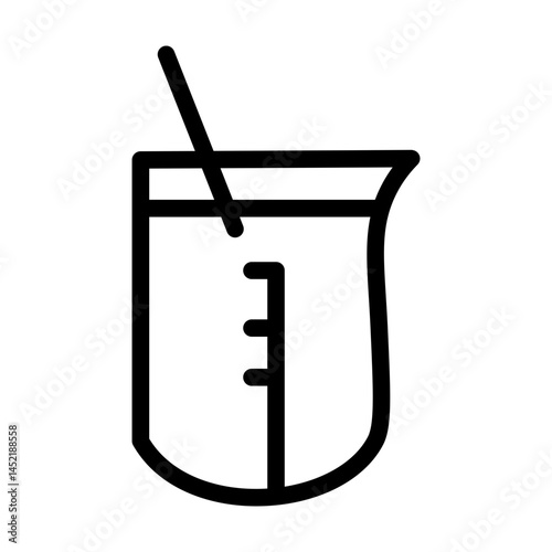 beaker line icon