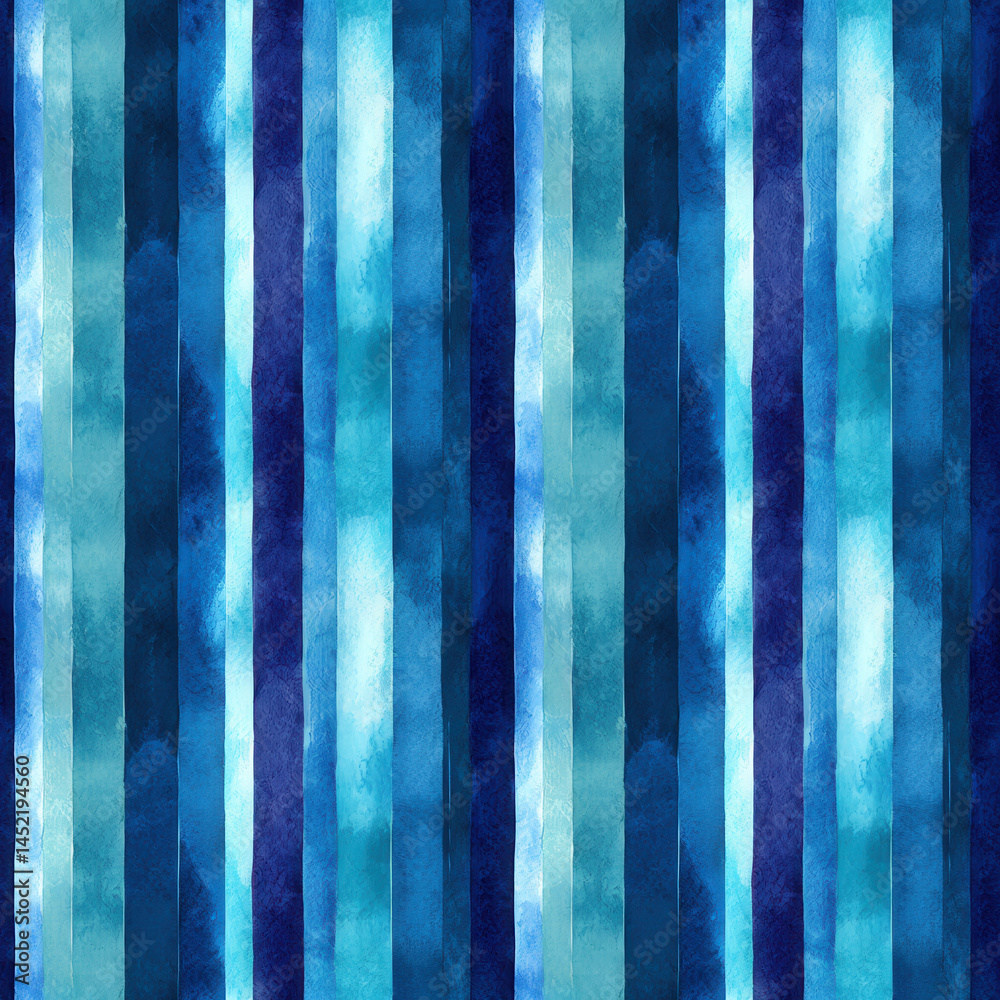 Seamless pattern of vertical blue stripes creates calming and harmonious design