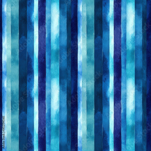 Obraz na płótnie Seamless pattern of vertical blue stripes creates calming and harmonious design w salonie