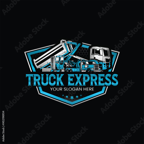 Trucking logo design template