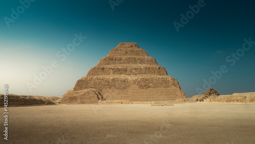 Schilderij op canvas Pyramid of Djoser or Step Pyramid, the first pyramid in history built by the arc