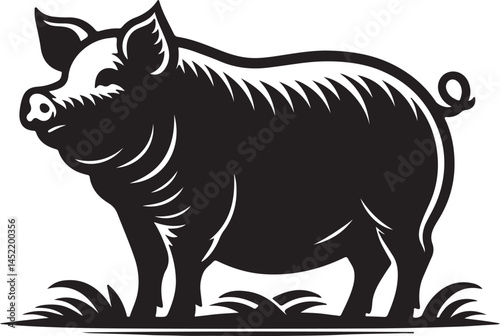 Pig Vector Silhoette Single Collection