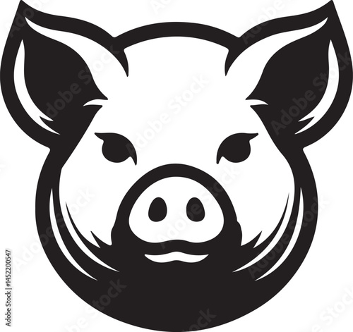 Pig Vector Silhoette Single Collection
