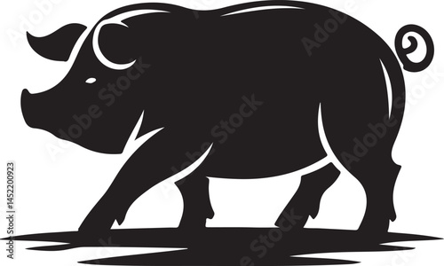 Pig Vector Silhoette Single Collection