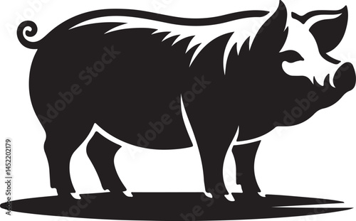 Pig Vector Silhoette Single Collection